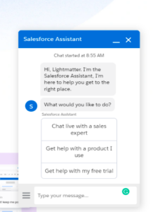 Salesforce chat 