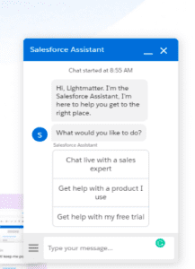 Salesforce chat 